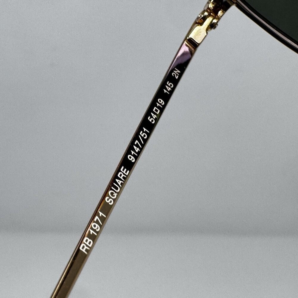 Ray-Ban RB1971 Square 9147/51 Gold Polarized Sunglass Frames 54-19-145 - Picture 6 of 8